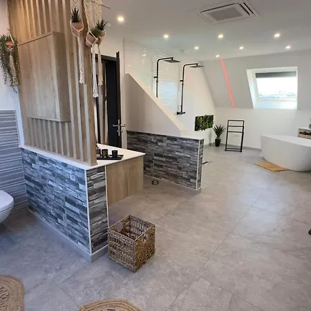 Maison Gite Chez Nounou Sauna Jacuzzi Jardin Arbore Etting Exterior photo